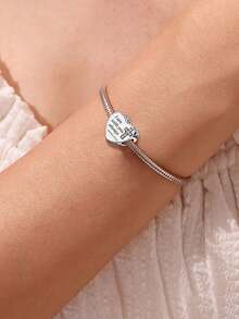 1pc 925 Sterling Silver "All Things Are Possible" Cross Pendant, Suitable For DIY Women Jewelry Bracelet - Gather - View 6