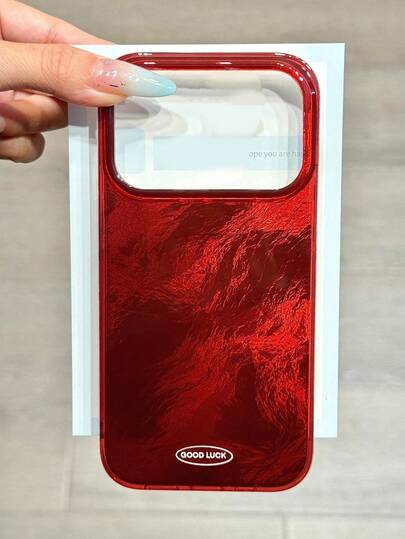 Luxury Retro Large Hole Vortex Hard Phone Case Compatible With IPhone 17 Pro Max 17Air 12 13 14 15 16 Pro Max 14 15 16 Plus 11 Stylish Red Glacier Pattern Case Cover For Women Gift