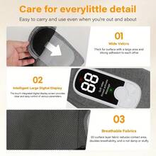 USB Rechargeable Air Compression Leg Massager, 3 Intensity Levels, 3 Heating Modes, Portable Calf Circulation Pressure Massage Device, Muscle Relaxation, Ideal Home Gift - Multicolor - View 11