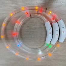 1件 LED可充電發光寵物項圈，七色光 3種照明模式，夜間可見，確保寵物能見度，節慶氛圍項圈，適合小型、中型和大型貓狗 - 彩色 - 查看 6