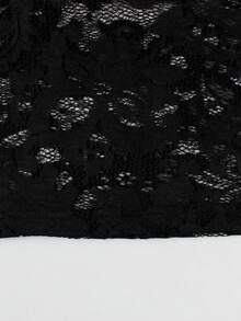 Summer Vintage Tops For Women Sleeveless Off The Shoulder Lace Patchwork For Women Back To School Concert Outfits - Black - View 6