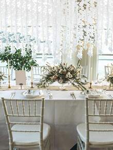 1/5pcs Artificial Wisteria Vine, Approx. 100cm Length Fake Orchid Vines, Suitable For Indoor/Outdoor Decor, Wedding Decoration, Romantic Room/Home Decor, Garden Decor, Family Gathering, Valentine's Day, Birthday Party Decoration - Multicolor - View 5