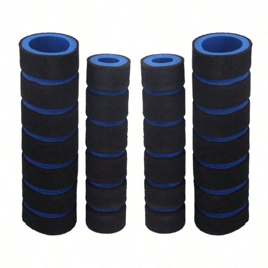 4pcs Bicycle/Motorcycle Handlebar Foam Sponge Grip Cover, Universal Anti-Slip Soft Handlebar Accessories