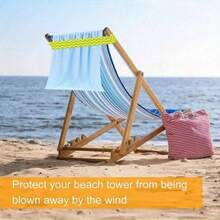 4件套户外露营沙滩椅毛巾防风固定带 - 衣物毛巾浴巾捆绑带，弹性带固定夹，床单收纳带，沙滩巾，沙滩配件，旅行配件，游泳用品，加厚耐用，印花设计，适用于户外露营、露营装备、游泳池配件、邮轮轮椅、夏威夷、旅行收纳、户外活动、露营装备、海边、女士礼物、男士礼物、个性化礼物 - 彩色 - 查看 6