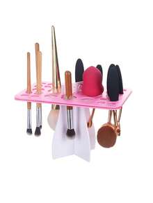 Suporte dobrável para secagem de pincéis de maquiagem, projetado para maquiadores, suporte para limpeza e secagem de pincéis de maquiagem e pintura, suporte para armazenamento e secagem de ferramentas de beleza, uso comercial e doméstico. - Multicolorido - Ver 6
