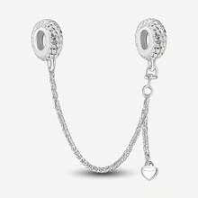 1件925纯银优雅安全链吊坠，适合女士手链/手镯DIY饰品制作，约会礼物，精致女士饰品 - 串珠2 - 查看 13