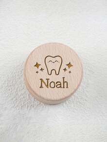 1pc Wooden Customizable Name&Text Teeth Souvenir Storage Box,Fetal Teeth Storage Box,Personalized Engraved Teeth Keepsake Box,First Tooth Loss Gift For & Milestone Storage Box,Wooden Fetal Teethreplacement Storage Box,Teeth Storage, Wooden Teeth Storage Box, Male And Female Fetal Teeth Collection Commemorative Box,Wooden Souvenir, Unisex,Customizable Name&Text,Memorial Gift, Birthday Gift