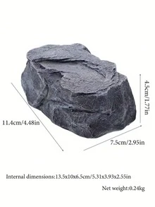 1pc Realistic Stone Fake Rock Key Hide Box, Outdoor Resin Stone Hidden Key Storage Container, Safe Backup Key Waterproof Sunproof Decor For Garden Yard - Type A - View 11
