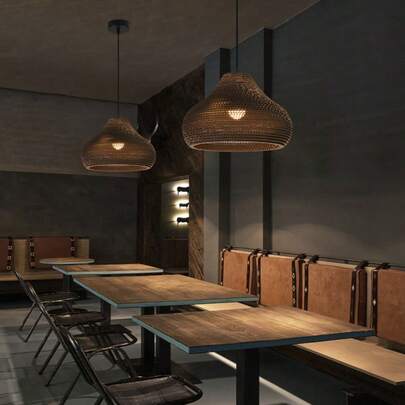 Minimalist Southeast Asian Style, Nordic Creative American Retro Cafe, Restaurant, Bar Counter Naked Pupa Pendant Light, Chinese Style Lamp