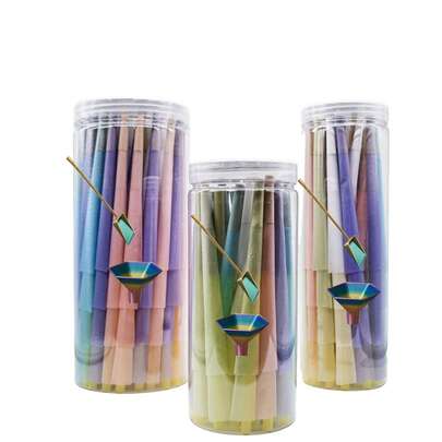 200/100/50PCS Natural Pre-Rolled Cones Rolling Papers -Classic King Size Cones |(4.29inch/109mm) Rolled Paper Ultra Thin & Slow Burning Smoking Cones With Tips/Tubes - Trumpet Tube Rolling Paper For Holiday/Valentine's Gifts & Smoking Accessories,Father's Day Gift