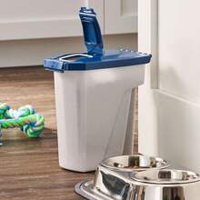 Large Capacity Plastic Food Storage Container With Secure Lid, 50 Pounds Capacity - Multicolor - View 3