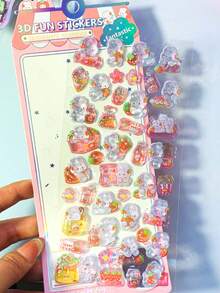 Brand New 3D Stereoscopic Ghost Family Embossed Crystal Stickers, Perfect Choice For Children, Students, Rewards And Mobile Phone Decoration. Also An Ideal Choice For Fashionable Home Decor, Party Decoration, Birthday Gifts And Various Holiday Gifts. - Multicolor - View 7