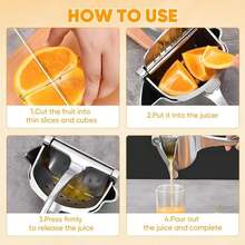 Efficient Juice Extractor Manual Aluminum Juicer, Ergonomic Design Fruit Juicer For Pomegranate, Citrus & Fruits, Compact Easy To Use Home Kitchen Tool - 1PCS - View 8