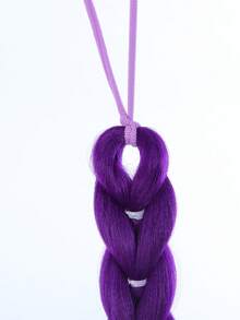 26-Inch Long Purple Elastic Hair Tie, Anime Cosplay Wig, Ponytail Style, Suitable For Female Wear ,Rubber Bands ,Scrunchies ,Hair Rope ,Elastic Hair Tie Elastic Band - Multicolor - View 5