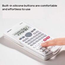 DELI The D82MS Calculator Features Durable And Sensitive Keys, Power-Saving And Long-Lasting Battery Life, Rich Calculation Functions, And A Large Dual-Line Display. - Light Blue - View 5