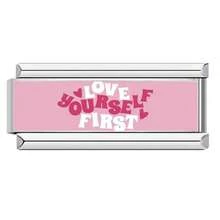 1 PC Sweet Cartoon DIY Modular Bracelet Accessories, Printed With Animal & Text Slogan Elements, Fresh Cute Jewelry DIY Materials - Silver - View 12