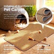 1pc Asymmetrical Pet Bed Mat, Multi-Scene Use, Winter Pet Scratching Pad, Dog/Cat Mat, Pet Sleeping Mat, Pet Rug, Natural Texture, Double Rough Feel, Wear-Resistant, Machine Washable, Suitable For Living Room And Bedroom Use - Brown - View 2
