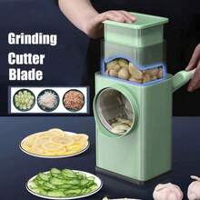 New Manual Vegetable Slicer, High Capacity Rotary Grater And Shredder, Food Chopper - Multicolor - View 3