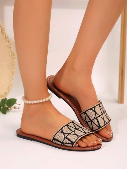Bohemian Beach Woven Criss-Cross Strap Sandals, Summer Home Wear