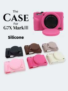 Canon G7 X Mark III Digital Camera Protective Case, Camera Silicone Sleeve, Canon Camera Bag, Camera Accessories, Camera Pouch - Multicolor - View 3