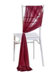 10件装通用优雅雪纺椅套，奶酪布椅背装饰丝带，透明雪纺蝴蝶结装饰丝带，适用于婚礼招待会、教堂走道装饰、派对、酒店、活动、情人节、生日、家庭聚会、仪式、摄影道具 - 彩色 - 查看 12