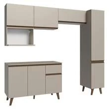 Cocina Integral Completa Modular Madesa Nice 240cm Crema 12 - Beis - Ver 5