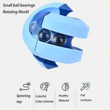 1-4pcs Adult Stress Relief Gyro/Stress Relief Toy/Finger Spinner - Marbles - Adult Stress Relief/Unique Finger Spinning Gyro, Selected Natural ABS Beads, Suitable For: Stress Relief, Emotion Release, Hand Flexibility Exercise, Finger Flexibility Exercise, Unisex Stress Relief Toy (4 Colors, Random Delivery) - Multicolor - View 9