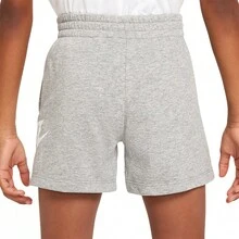 Pantalones cortos deportivos casuales de felpa francesa para adolescentes de Nike - Gris Claro - Ver 2