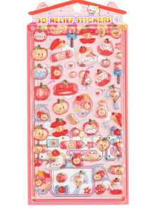 3D卡通贴纸，学生奖励，节日礼物，柔软可爱DIY手机壳，笔记本，摇摇玩具，3D浮雕可爱系列贴纸 - 彩色 - 查看 15