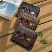 Large Capacity Heavy-Duty Dragon King Zipper Wallet - Black Business Cash & Card Holder With Golden-Tone Zippers, ID/Driver's License Pocket, Multi-Slot Organizer For Men & Women, Ideal Christmas/Halloween/Thanksgiving Gift (Men's - Multicolor - View 6