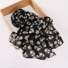 Dreamy Collection Women's Soft, Breathable, Romantic Floral Print Muslin Hijab Shawl, Spring/Summer - Multicolor - View 16