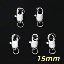 5pcs 12/15MM Copper Gold Silver Spring Buckles For Jewelry Making Smooth Fish Tail Clasps For Bracelets And Necklaces Connection Connectors - Lobster Clasp - View 15