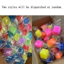 3pcs/Set Adult Stress Relief Squeeze Toys, Sensory Toys To Help You Fully Relax. This Ice Cube Shaped Stress Relief Toy Can Help You Alleviate Stress When Feeling Tense, Bored Or Excited. The Toys Are Filled With Pink, Purple And Blue Inside, Making It An Excellent Gift For Birthdays Or Christmas. - Multicolor - View 12