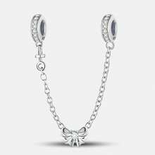 1件925纯银优雅安全链吊坠，适合女士手链/手镯DIY饰品制作，约会礼物，精致女士饰品 - 串珠2 - 查看 12