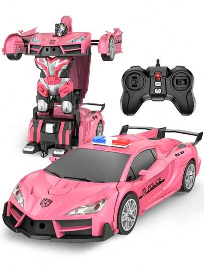 1pc 2.4GHz Transformable Remote Control Car, Transforming RC Robot Car, One-Key Transformation 360° Rotation And Drift Car Toy Gift, Suitable For 3-5, 4-7, 8-12 Years Old Boys, Birthday Gift, New Year Gift, Gift Exchange, Easter Gift