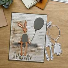 Creative Easter Bunny Cutting Dies, DIY Scrapbooking Album And Embossing Stencil, Greeting Card Making Tool, Card Paper Cutting Crafts ,Gift Card Making Template Die Cuts. - Silver - View 4