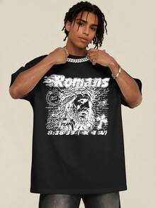 Camiseta de Manga Corta para Hombre Regalo Ideal para Cumpleaños 100% Algodón Camiseta Masculina de Calidad Verano Estampado Transpirable Holgada Suave y Cómoda Camiseta Casual Pascua Camiseta con Estampado Y2K Escena Urbana - Negro - Ver 3