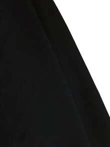 Flowy Wide Leg Pants | Drawstring Waist + Minimalist Design, Casual Commuter Wear For Women - Black - View 7