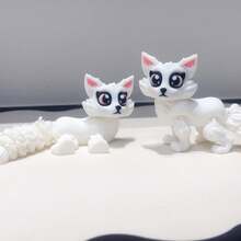 3D Printed Cute & Charming Movable Fox Model, Plastic Animal Figurine With Adjustable Joints, Creative Desktop Decor Sculpture - Multicolor - View 3
