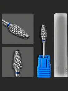 1pc Blue Nail Drill Bit, Manicure Grinding Head, Callus Removal Head, Foot Care Cuticle Remover Tool, Suitable For Acrylic Gel Nails, Nail Care Tungsten Steel Sanding Head - Blue - View 4