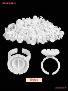 Disposable Heart & Round Lash Glue Holder , Adjustable Plastic Glue Holder Holder For Eyelash Extension Application - Multicolor - View 15