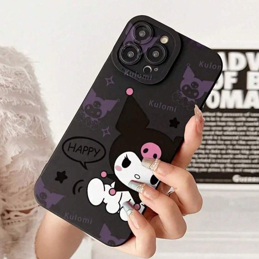 Sanrio Kuromi Popular Transparent Phone Case, Shock-Proof And Anti-Fall, Comfortable Grip, Compatible With IPhone 16/15/14/13/12/11 Plus/Pro/ProMax/XR/XSMax/XS - Multicolor - View 1