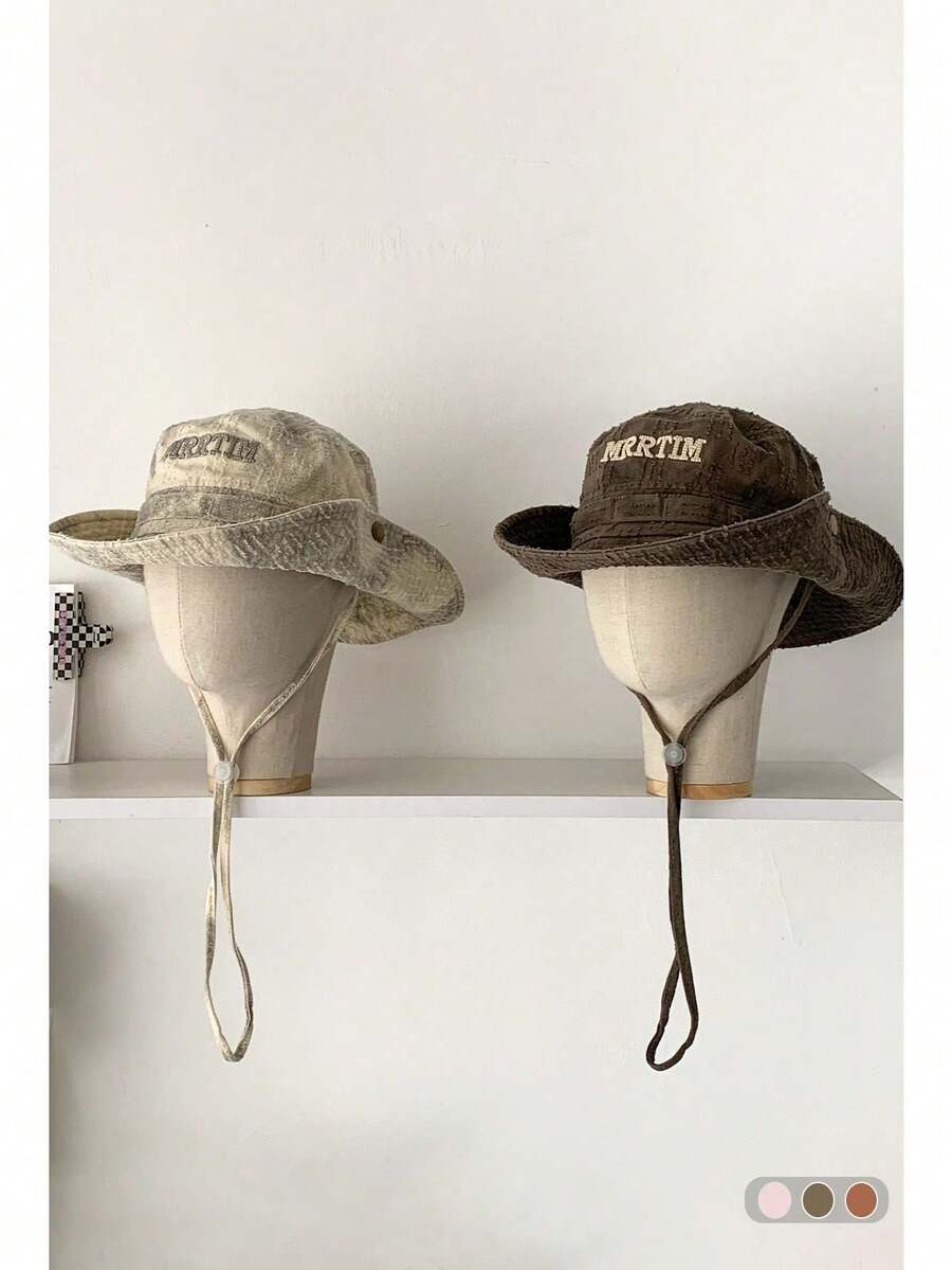 Mũ phong cách miền Tây hoang dã unisex, vành rộng, chống nắng, mũ câu cá, mũ leo núi cổ điển, thích hợp cho cắm trại, leo núi, câu cá, đi bộ đường dài mùa xuân/hè.