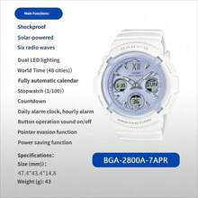 Casio Baby-G Solar Radio Wave Watch, Shock Resistant 100M Waterproof Fresh Sporty Women's Wristwatch GZXBGA-2800A-7APR - one-size - View 5