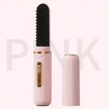 New USB Rechargeable Portable Negative Ion Straightening Brush, Volumizing High Crown Styling Tool, Wireless Charging Hair Straightener, Compact Multi-Function Hair Straightener, Gentle On Hair - Multicolor - View 15