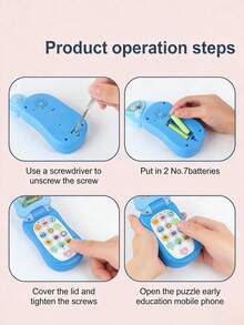 Children's Flip Phone Toy, CPC Multi-Function Early Education Toy, Built-In Nursery Rhymes And Simulated Calls, Animal Sound Sensory Development Toy, Suitable For Toddlers 12 Months And Above Boys And Girls - Add to Cart (priority Shipping) - View 8