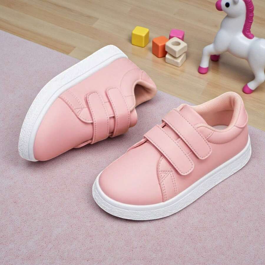 Zapatos Deportivos casuales con Tela Vinil, de suela plana y antideslizante, para niños/jóvenes, aptos para todas las estaciones - Rosa - Ver 1