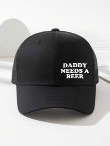 1pc Unisex "DADDY NEEDS A BEER" Printed Mesh Baseball Cap, Sun-Shading Breathable Fashion Versatile Hat With Adjustable Strap, Suitable For Daily Outing, Gathering, Outdoor Sports, Truck Driver - A - View 2