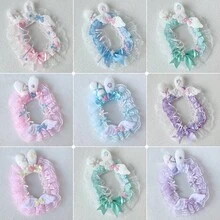 1pc Cute & Sweet 9-Slot Lace Photo Card Holder, Handmade DIY Finished Product Display Card Brick, Bow Plush Rabbit Ear Angel Wing Heart 2D Cartoon Anime Game Character Gachapon Card Sleeve, Celebrity Fan Collection B8 Card 3-Inch Photo Display Storage Card Sleeve, Fandom Transparent Pouch Lolita Card Sleeve - Multicolor - View 12