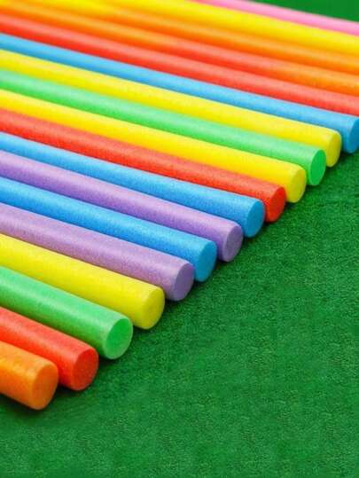 40-200cm Multi-Color Foam Swimming Ring, Hollow Foam Swimming Noodle, Soft Buoyancy Rod For Swimming, Floating, Swimming Pool Parties, Beach Accessories, Water Sports Equipment, Holiday Decorations